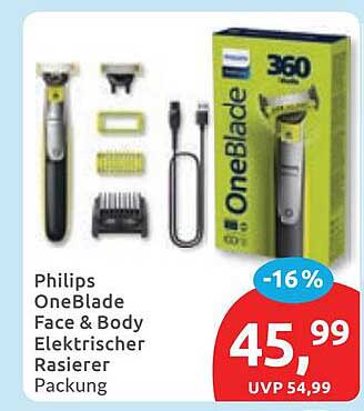Philips OneBlade Face & Body Elektrischer Rasierer Packung