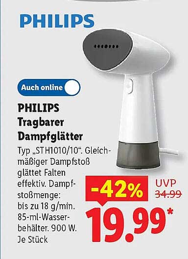 PHILIPS Tragbarer Dampfglätter