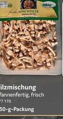 Pilzmischung pfannenfertig, frisch, 250-g-Packung