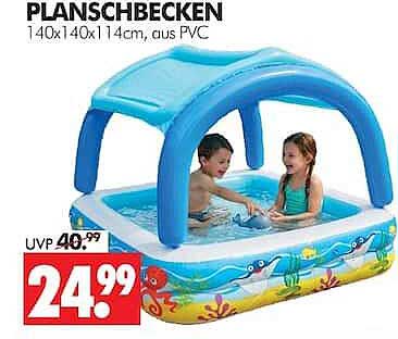 PLANSCHBECKEN 140x140x114cm, aus PVC