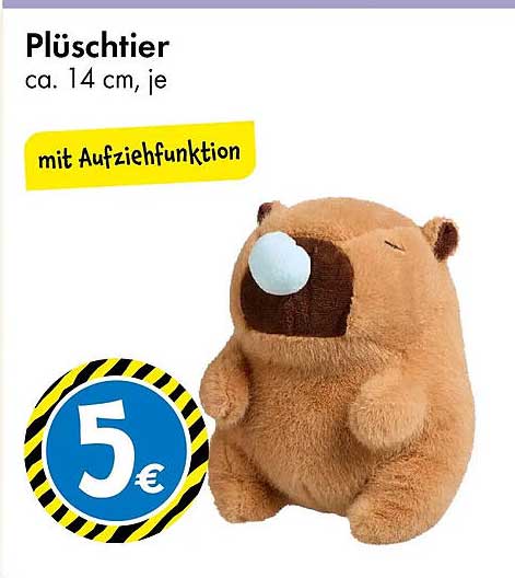 Plüschtier ca. 14 cm, je mit Aufziehfunktion