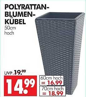 POLYRATTAN-BLUMEN-KÜBEL
