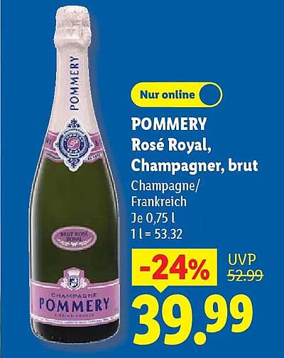 POMMERY Rosé Royal, Champagner, brut