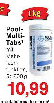 Pool-Multi-Tabs* mit Mehrfachfunktion, 5 x 200 g