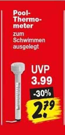 Pool-Thermometer zum Schwimmen ausgelegt