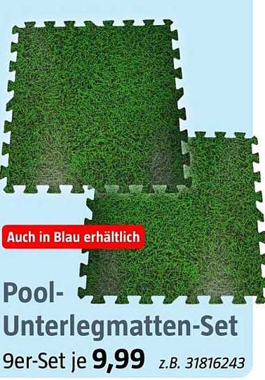 Pool-Unterlegmatten-Set 9er-Set je