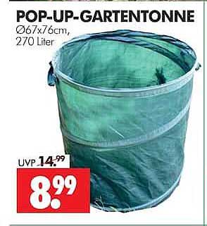 POP-UP-GARTENTONNE Ø67x76cm, 270 Liter