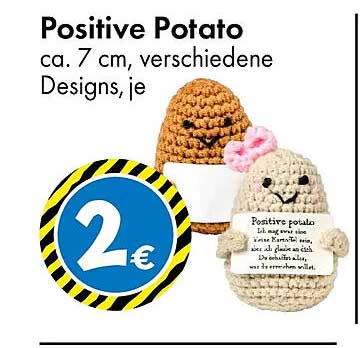 Positive Potato ca. 7 cm, verschiedene Designs, je
