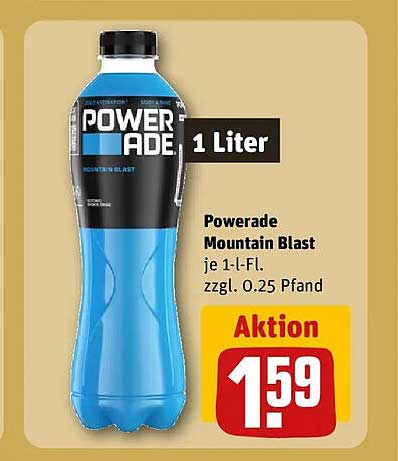 Powerade Mountain Blast je 1-l-Fl. zzgl. 0.25 Pfand