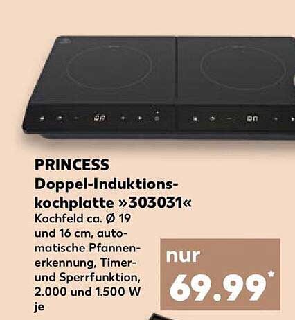 PRINCESS Doppel-Induktions-kochplatte »303031«
