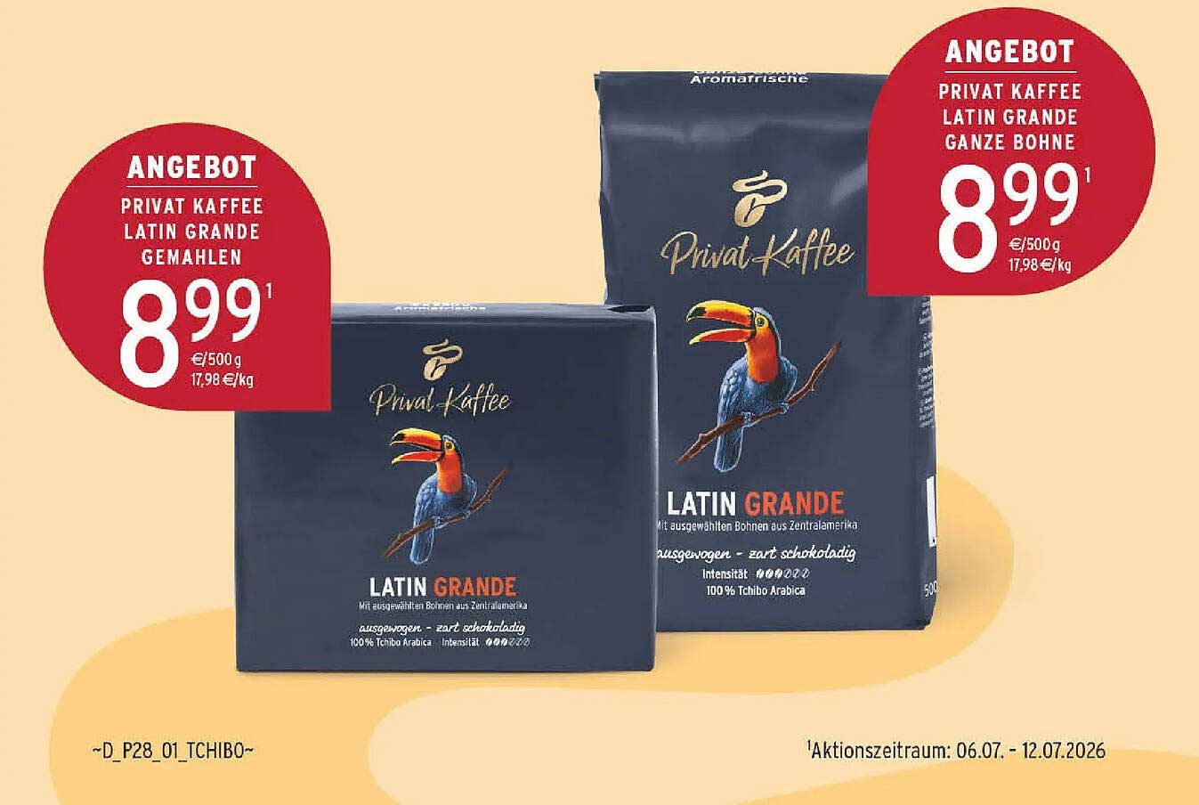 PRIVAT KAFFEE LATIN GRANDE GEMahlen