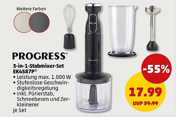 PROGRESS 3-in-1-Stabmixer-Set EK4587P*