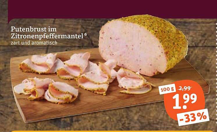 Putenbrust im Zitronenpfeffermantel