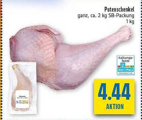 Putenschenkel ganz, ca. 2 kg SB-Packung 1 kg