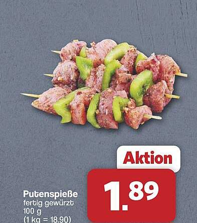 Putenspieße fertig gewürzt