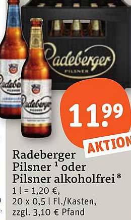 Radeberger Pilsner¹ oder Pilsner alkoholfrei⁸