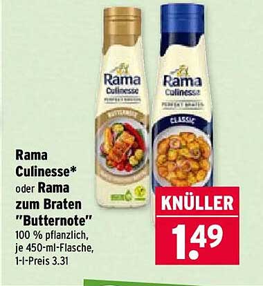 Rama Culinesse* oder Rama zum Braten "Butternote"
