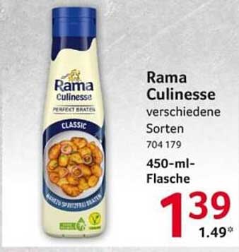 Rama Culinesse verschiedene Sorten 450-ml-Flasche