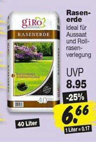 Rasen-erde ideal für Aussaat und Rollrasenverlegung