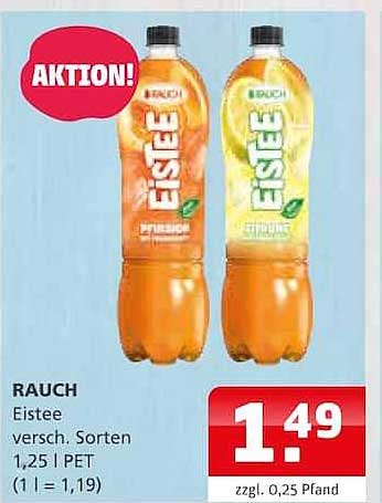 RAUCH Eistee versch. Sorten 1,25 l PET (1 l = 1,19)