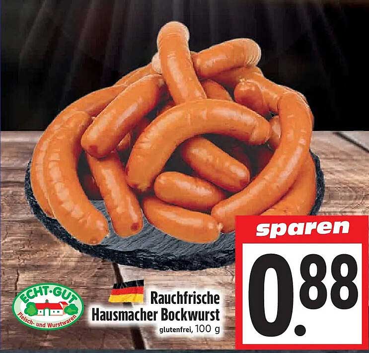 Rauchfrische Hausmacher Bockwurst