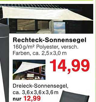 Rechteck-Sonnensegel