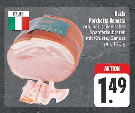 Reda Porchetta Veronese original italienischer Spanferkelbraten mit Kruste, Genuss pur, 100 g