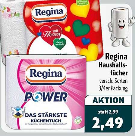 Regina Haushaltstücher versch. Sorten 3/4er Packung