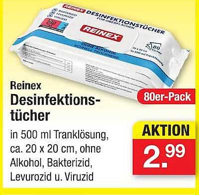 Reinex Desinfektionstücher