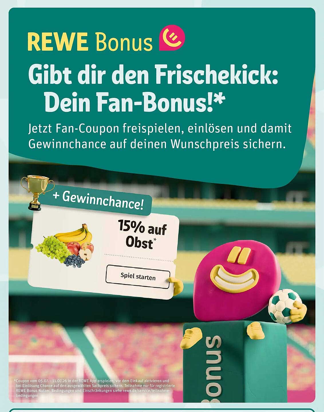 REWE Bonus Gibt dir den Frischekick: Dein Fan-Bonus!*