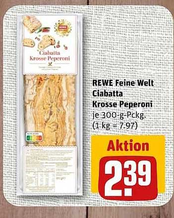 REWE Feine Welt Ciabatta Krosse Peperoni