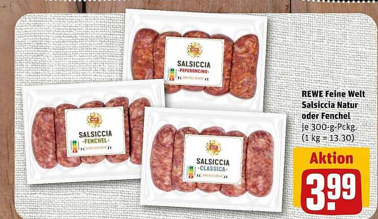 REWE Feine Welt Salsiccia Natur oder Fenchel