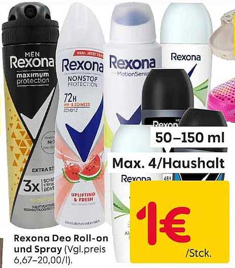 Rexona Deo Roll-on und Spray