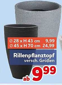Rillenpflanztopf versch. Größen