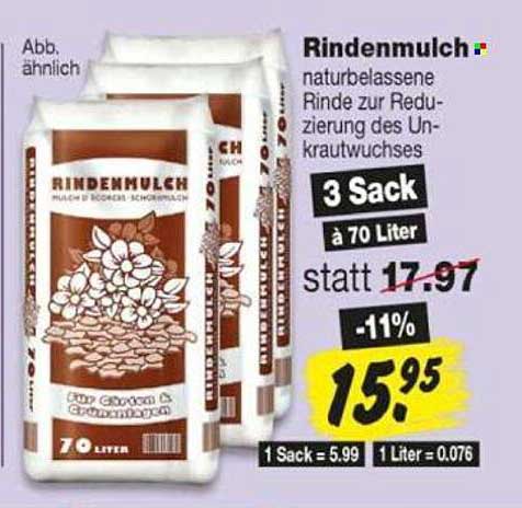 Rindenmulch naturbelassene Rinde zur Reduzierung des Unkrautwuchses