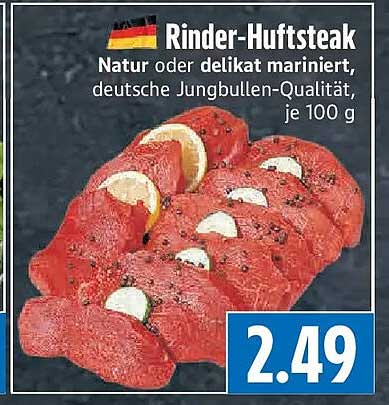 Rinder-Huftsteak