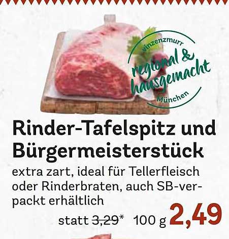 Rinder-Tafelspitz und Bürgermeisterstück