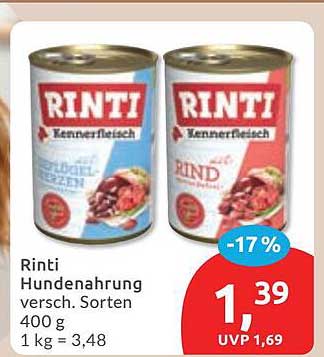 Rinti Hundenahrung versch. Sorten 400 g