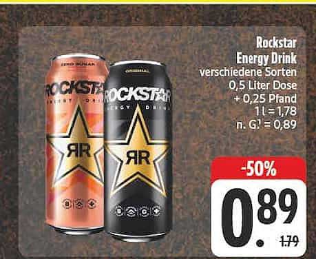 Rockstar Energy Drink verschiedene Sorten 0,5 Liter Dose + 0,25 Pfand