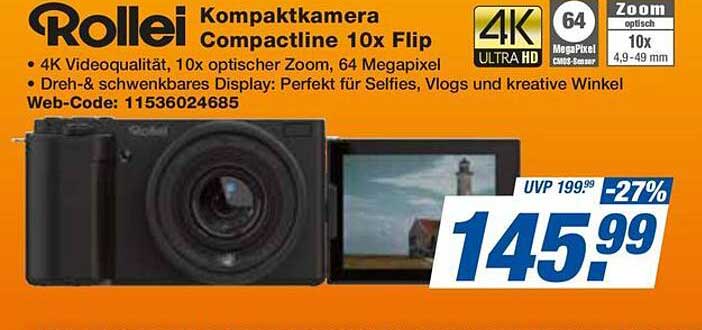 Rollei Kompaktkamera Compactline 10x Flip