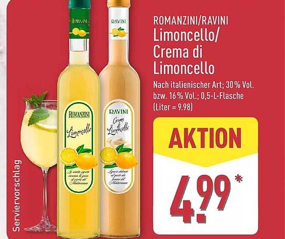 ROMANZINI/RAVINI Limoncello/Crema di Limoncello