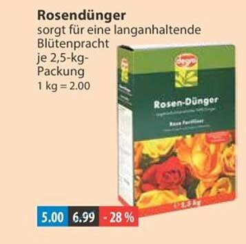 Rosendünger sorgt für eine langanhaltende Blütenpracht je 2,5-kg-Packung 1 kg = 2.00