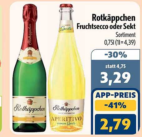Rotkäppchen Fruchtsecco oder Sekt