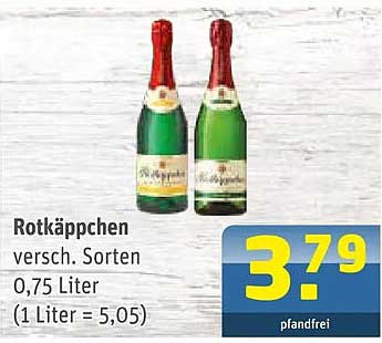 Rotkäppchen versch. Sorten 0,75 Liter (1 Liter = 5,05)