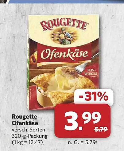 Rougette Ofenkäse versch. Sorten 320-g-Packung