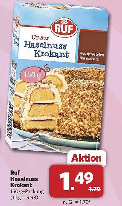 Ruf Haselnuss Krokant 150-g-Packung