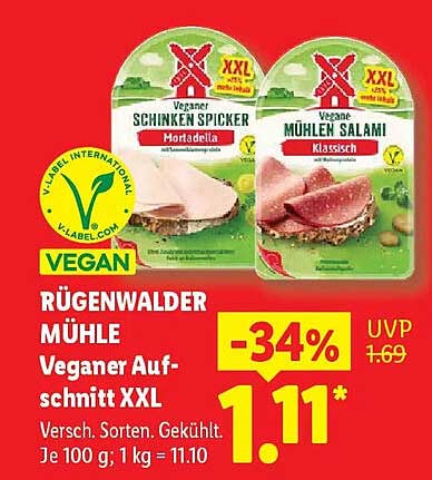 RÜGENWALDER MÜHLE Veganer Aufschnitt XXL
