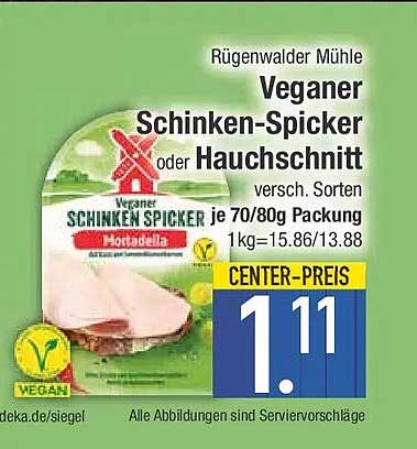 Rügenwalder Mühle Veganer Schinken-Spicker oder Hauchschnitt versch. Sorten