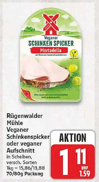 Rügenwalder Mühle Veganer Schinkenspicker oder veganer Aufschnitt in Scheiben, versch. Sorten