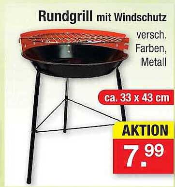 Rundgrill mit Windschutz